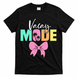 Vacay Mode Coquette Bow Summer Vacation Family Cruise Women T-Shirt - Black