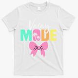 Vacay Mode Coquette Bow Summer Vacation Family Cruise Women T-Shirt - White
