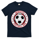 Vintage Morocco Football 1955 Soccer T-Shirt - Navy Blue