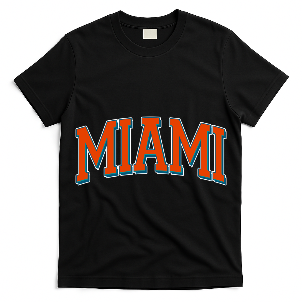 Varsity Miami Football Orange Version T-Shirt