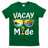 Vacay Mode Family Vacation Summer Sunglasses Beach Pineapple T-Shirt - Green