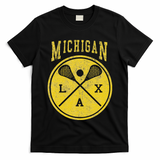 Vintage Michigan Lacrosse Distressed Lax T-Shirt