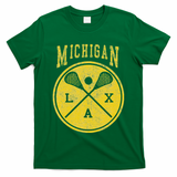 Vintage Michigan Lacrosse Distressed Lax T-Shirt