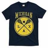 Vintage Michigan Lacrosse Distressed Lax T-Shirt
