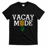 Vacay Mode summer vacation upside down pineapple swinger T-Shirt - Black