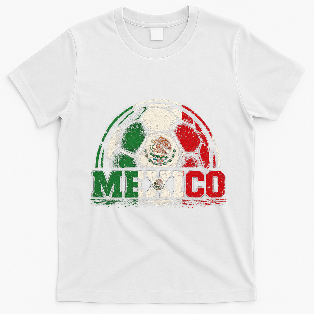 Vintage Mexico Soccer Fan Gear T-Shirt - White