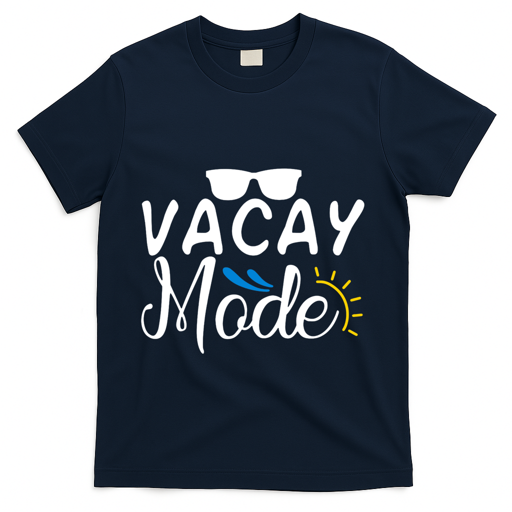 Vacay Mode Summer Vacation T-Shirt - Navy
