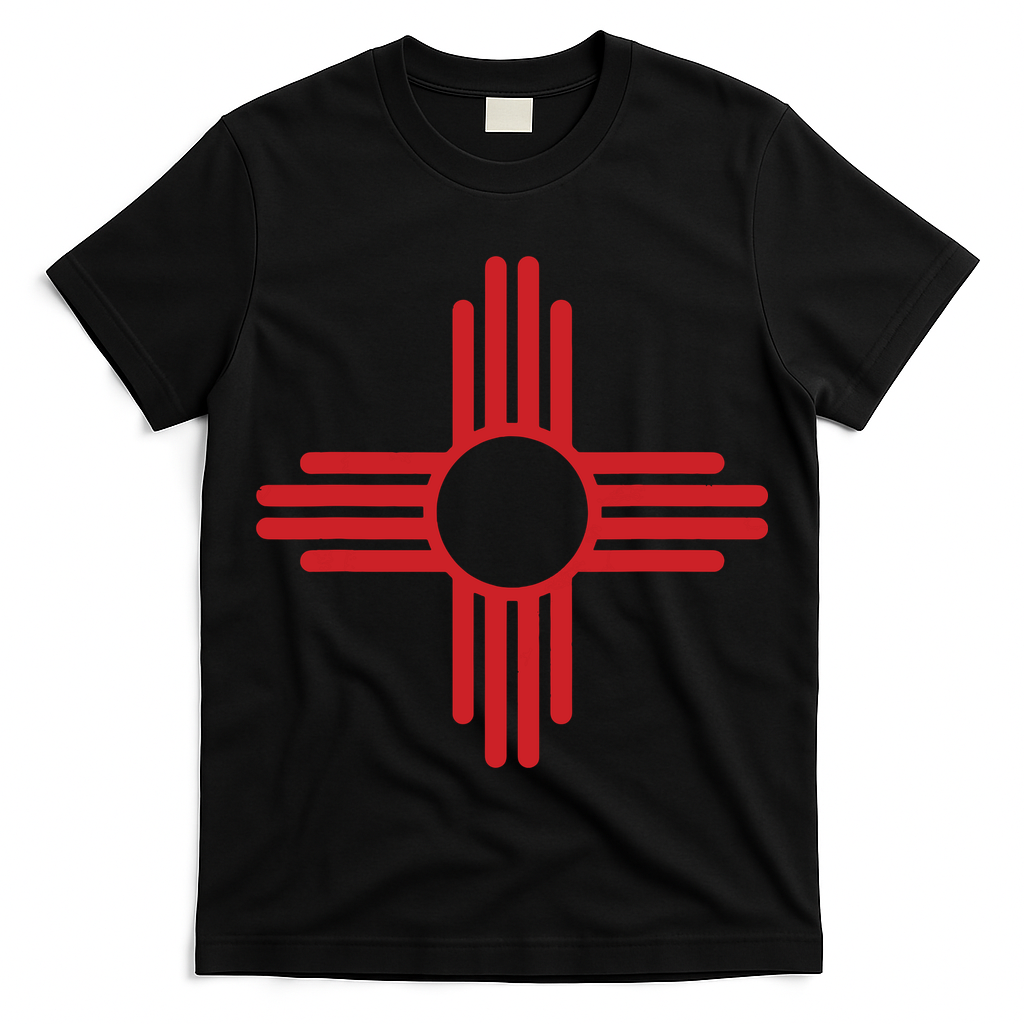 Vintage New Mexico Flag Zia Sun Retro Distressed T-Shirt