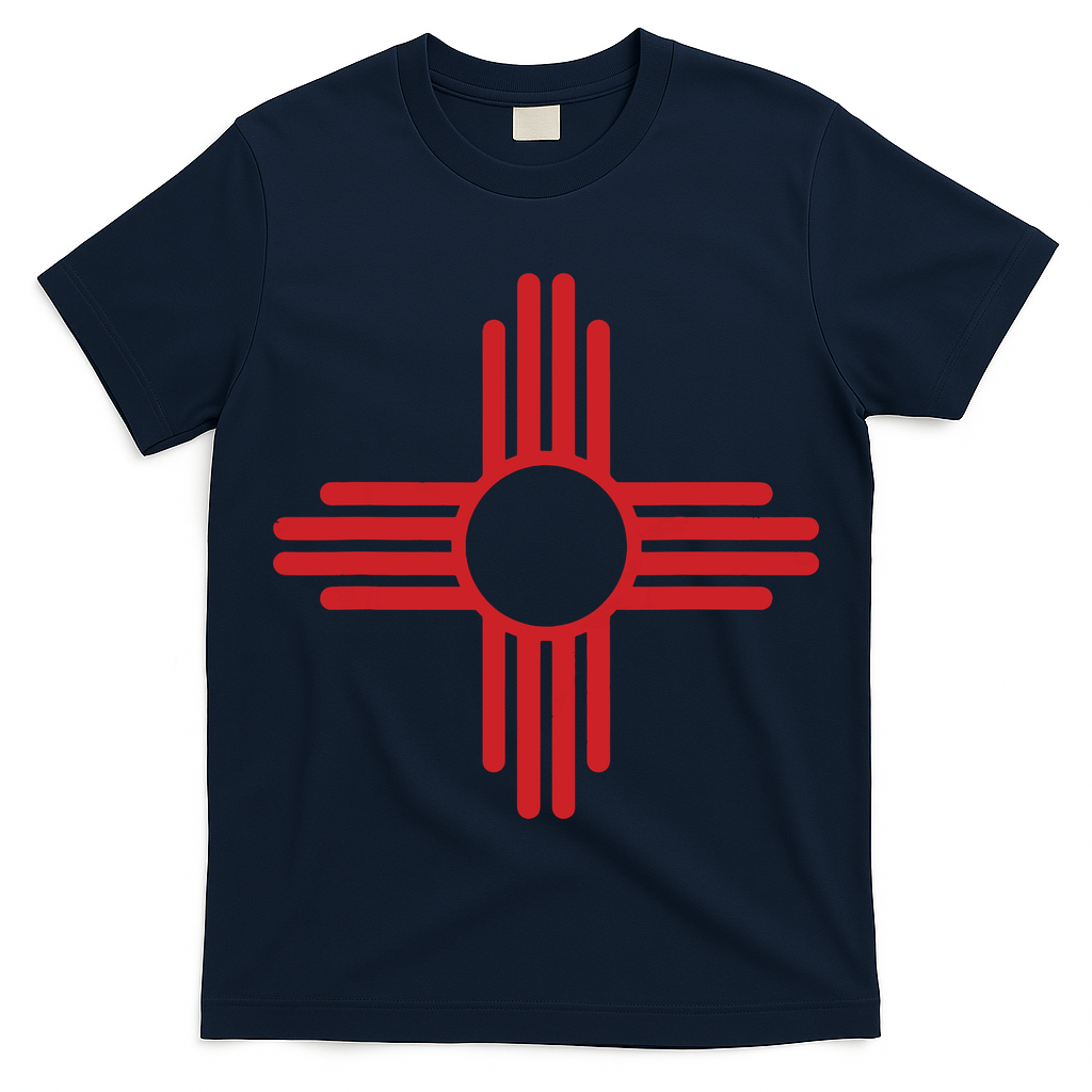 Vintage New Mexico Flag Zia Sun Retro Distressed T-Shirt