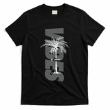 Vibes Of Course Summer Palm Tree Vintage T-Shirt - Black