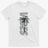 Vibes Of Course Summer Palm Tree Vintage T-Shirt - White