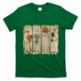 Vintage Oldpaper Ghost Halloween T-Shirt - Irish Green