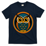 Vintage Owl Naturu Retro Wilderness T-Shirt - Navy Blue