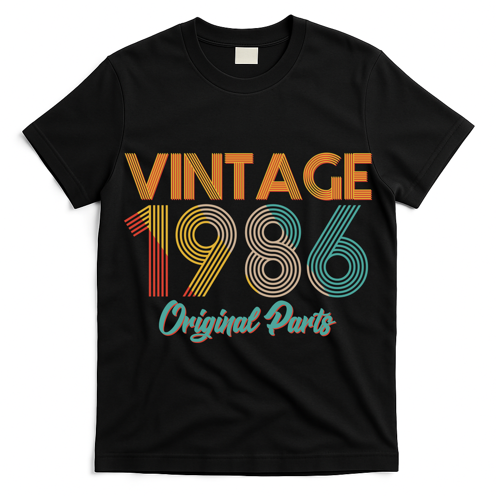 Vintage Original Parts Birthday 1986 40th Birthday T-Shirt