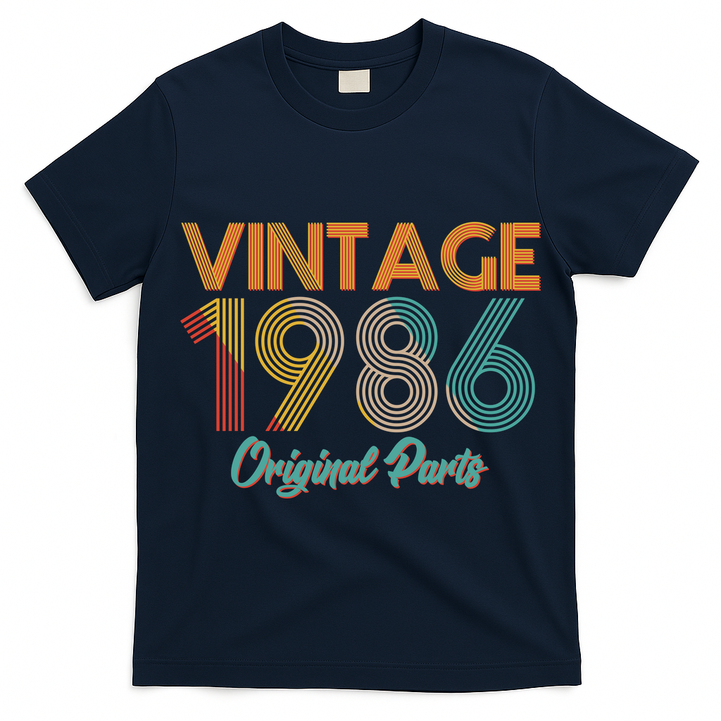 Vintage Original Parts Birthday 1986 40th Birthday T-Shirt