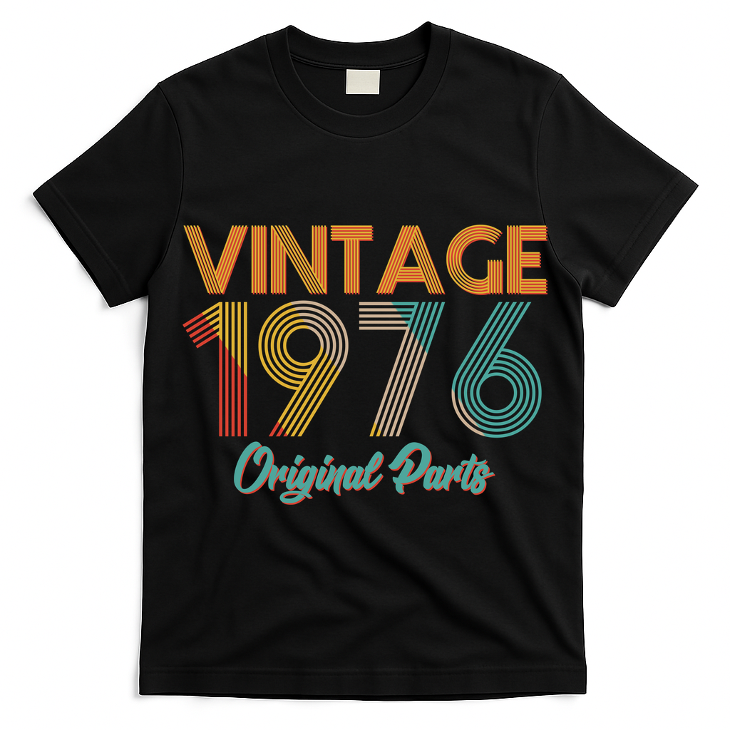 Vintage Original Parts Birthday 1976 50th Birthday T-Shirt