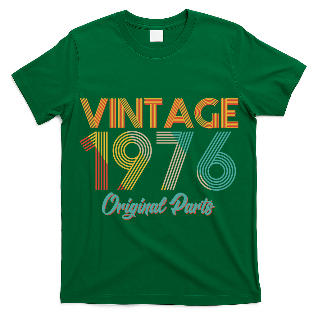 Vintage Original Parts Birthday 1976 50th Birthday T-Shirt