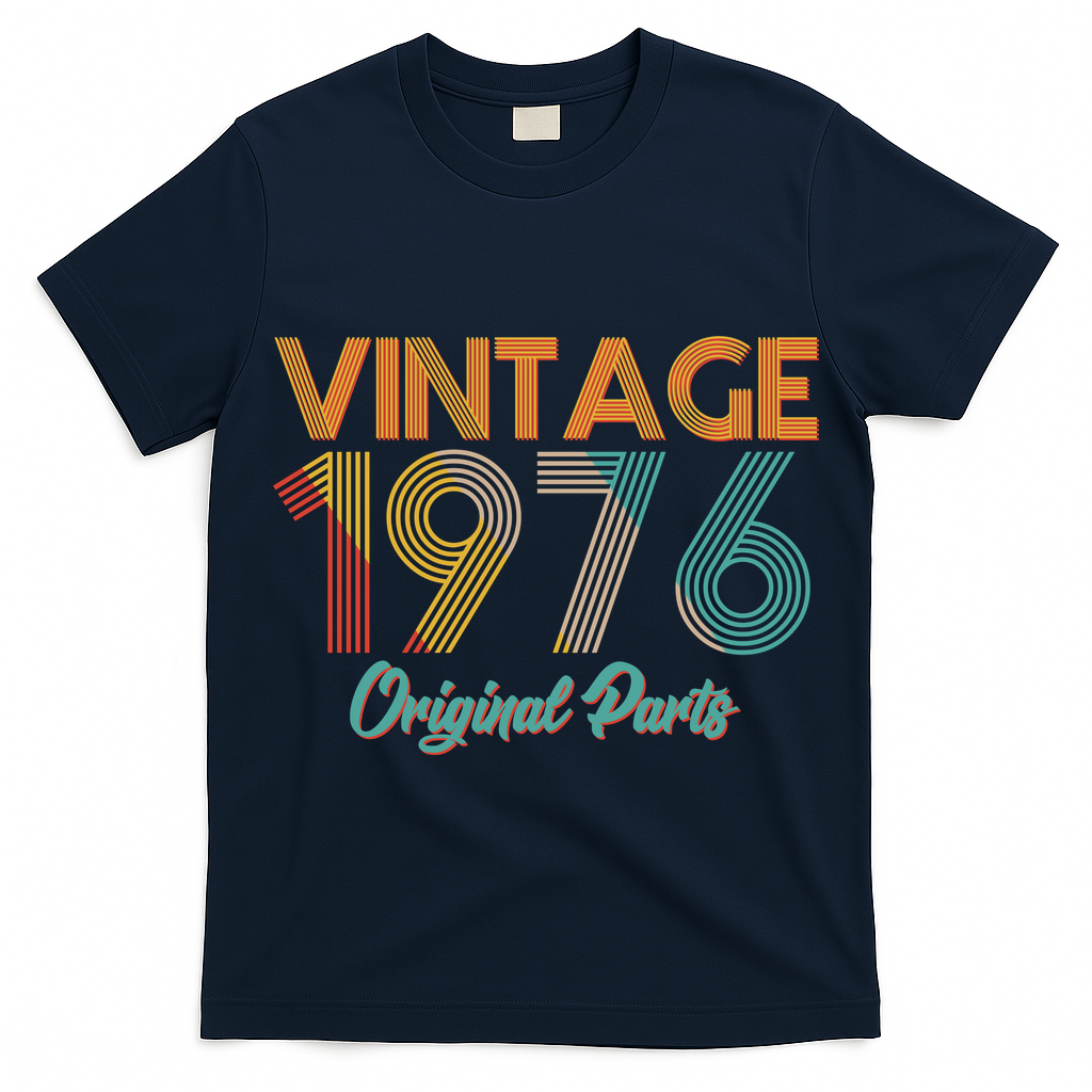 Vintage Original Parts Birthday 1976 50th Birthday T-Shirt
