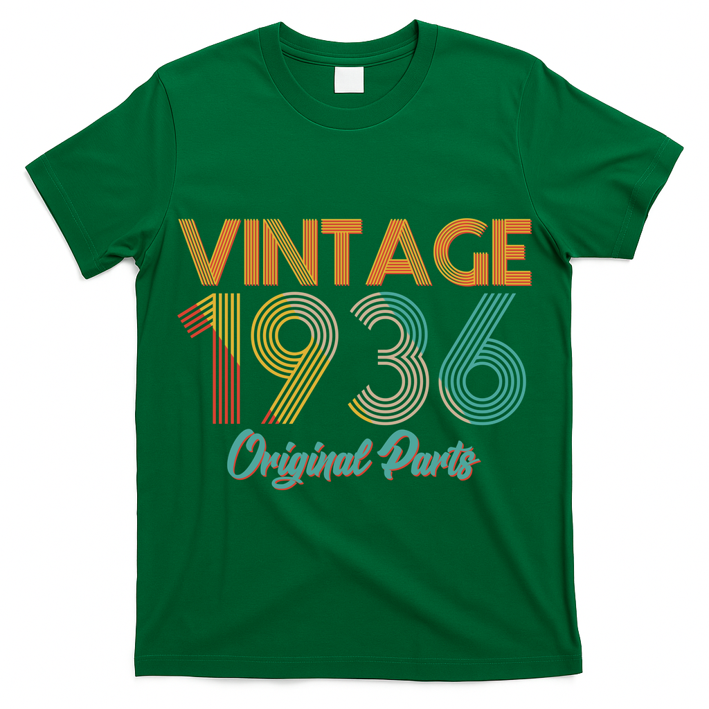 Vintage Original Parts Birthday 1936 90th Birthday T-Shirt