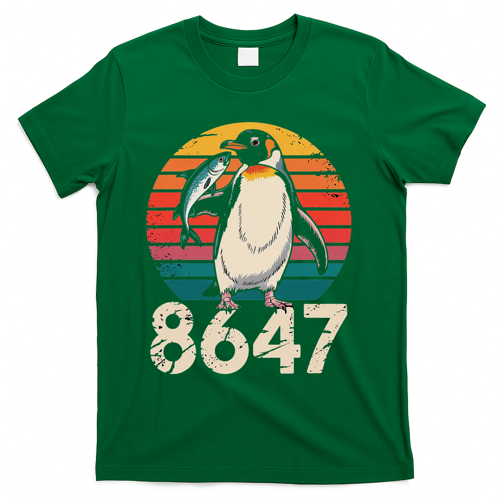 Vintage Penguin 86 47 Protest - 8647 Penguin Anti Trump T-Shirt - Green