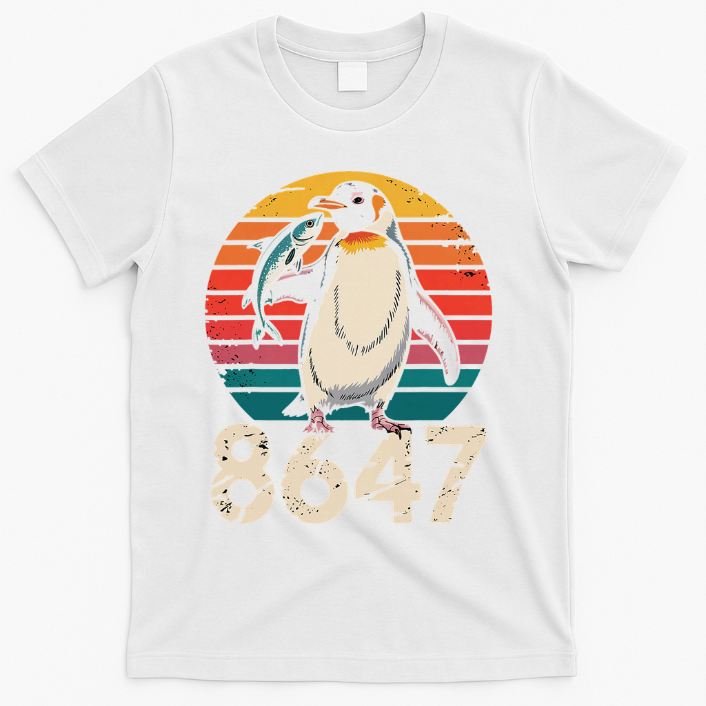 Vintage Penguin 86 47 Protest - 8647 Penguin Anti Trump T-Shirt - White