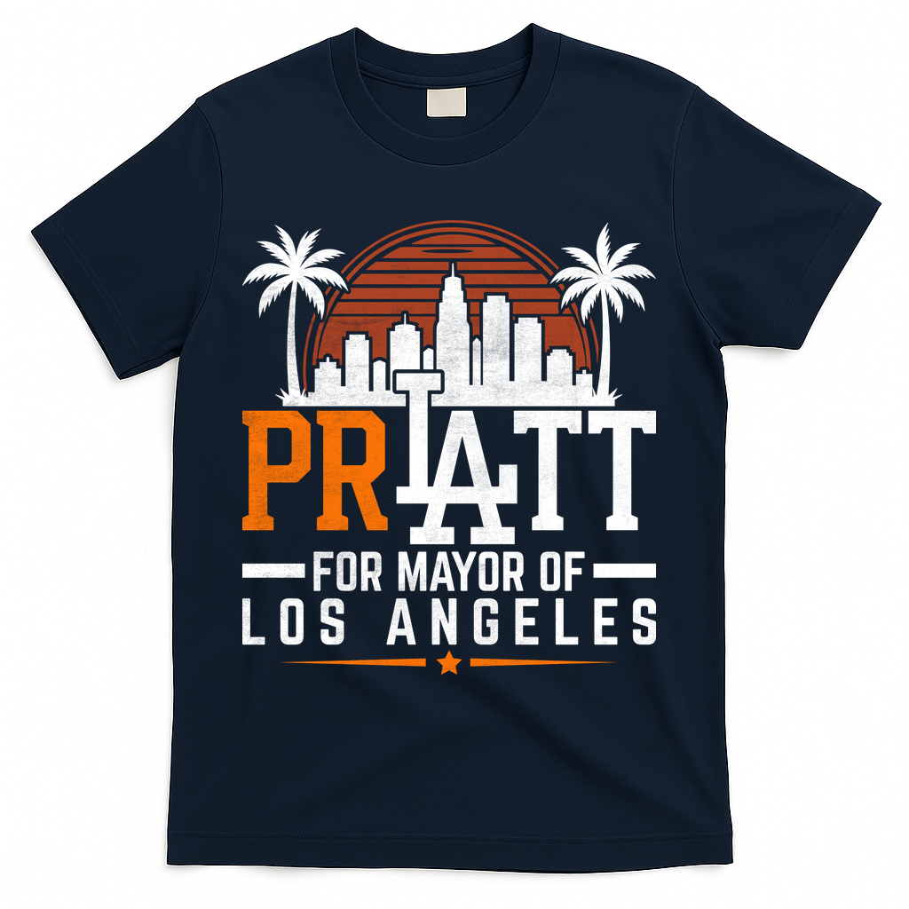 Vintage Pratt For Mayor Of Los Angeles T-Shirt - Navy