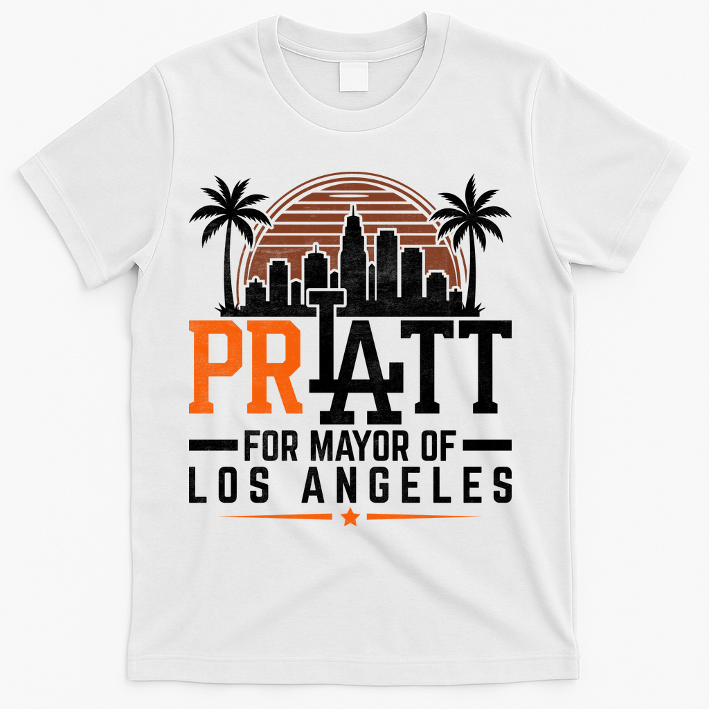 Vintage Pratt For Mayor Of Los Angeles T-Shirt - White