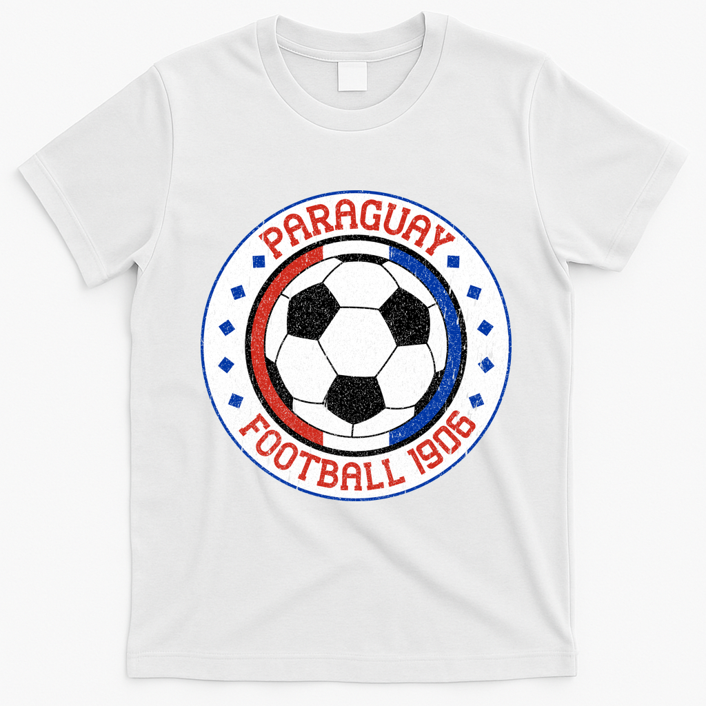 Vintage Paraguay Football 1906 Soccer Emblem T-Shirt - White