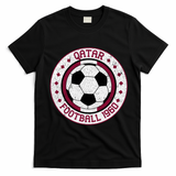 Vintage Qatar Football 1960 Soccer Emblem T-Shirt - Black