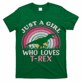 Vintage Retro Dinosaur Just A Girl Who Loves T Rex T-Shirt