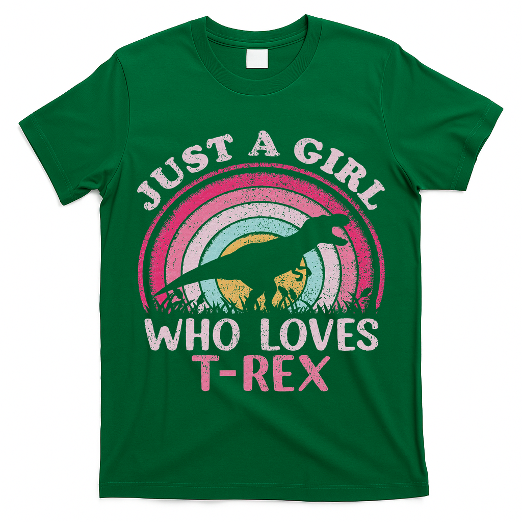 Vintage Retro Dinosaur Just A Girl Who Loves T Rex T-Shirt