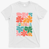 Vintage Retro Floral Summer T-Shirt - White