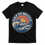 Vintage Retro Gulf of Mexico Emblem T-Shirt - Black