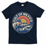 Vintage Retro Gulf of Mexico Emblem T-Shirt - Navy