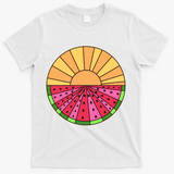 Vintage Retro Summer Sunshine Watermelon T-Shirt - White