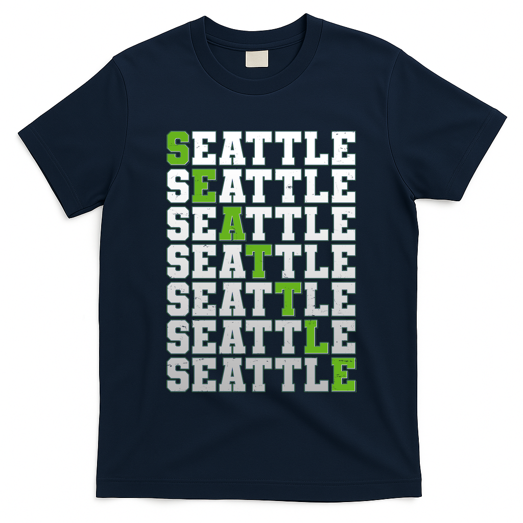 Vintage Retro Seattle Football T-Shirt