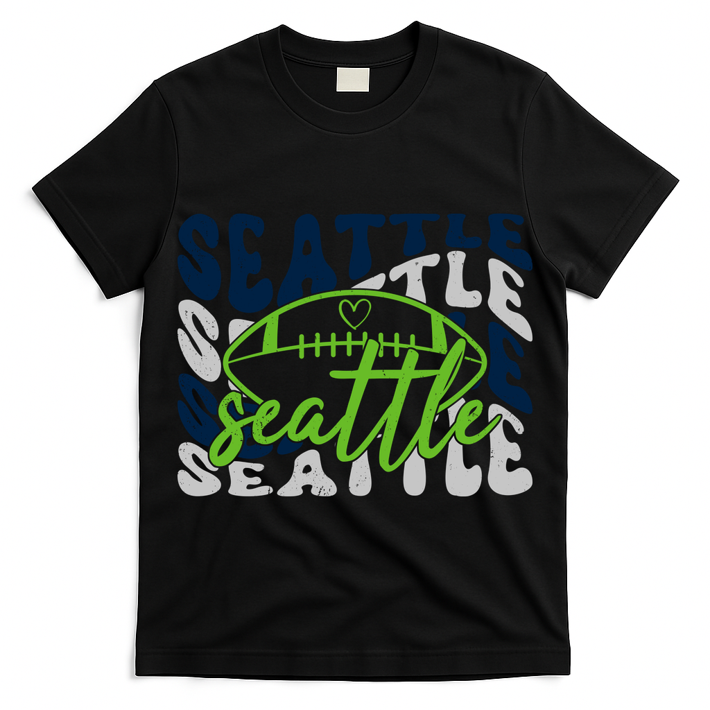 Vintage Retro Seattle Football Sport Fan T-Shirt