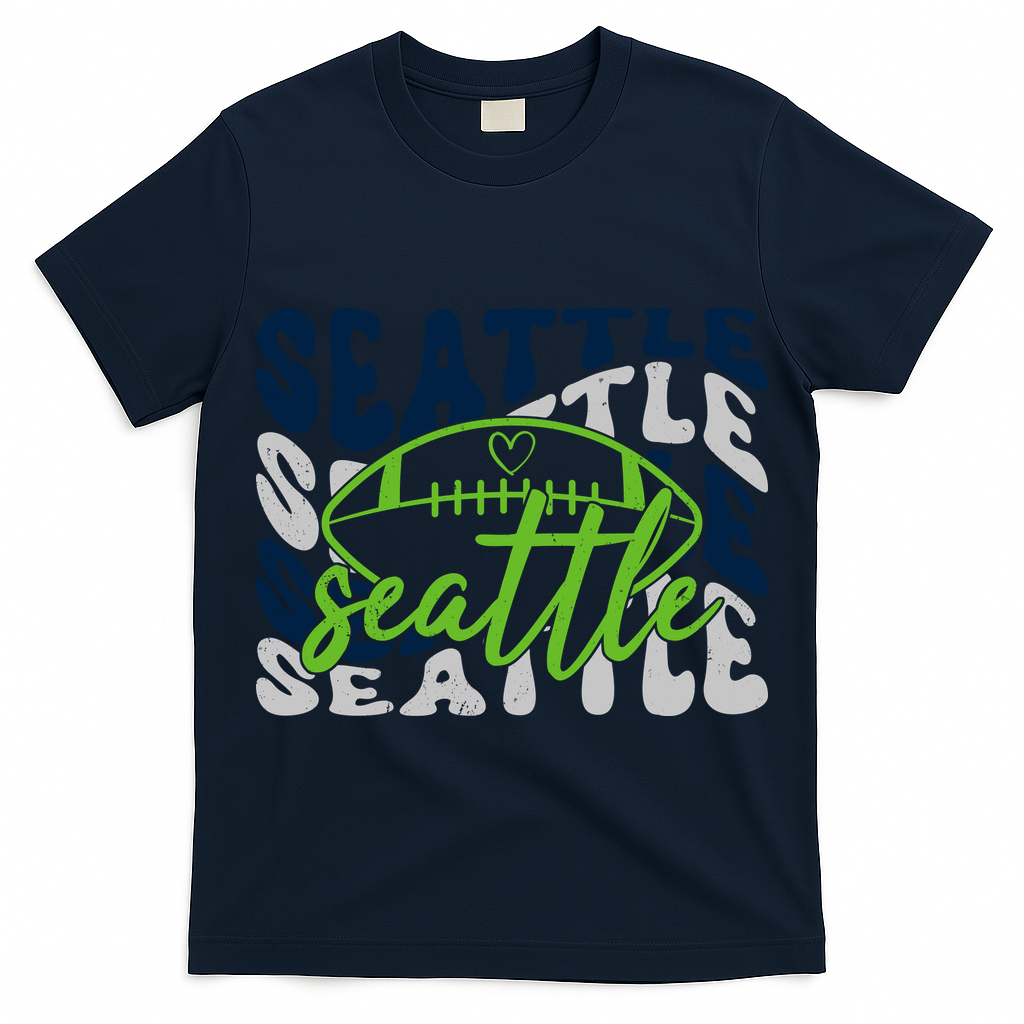 Vintage Retro Seattle Football Sport Fan T-Shirt