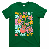 Vintage Rock The Test Funny Test Day For Teachers T-Shirt - Green