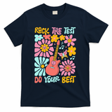 Vintage Rock The Test Funny Test Day For Teachers T-Shirt - Navy