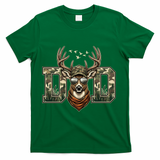 Varsity Style Camo Dad Deer Buck Hunter Fathers Day T-Shirt - Green