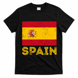 Vintage Spain Country Flag Spanish T-Shirt - Black