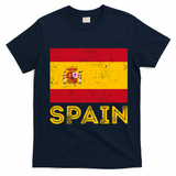 Vintage Spain Country Flag Spanish T-Shirt - Navy Blue