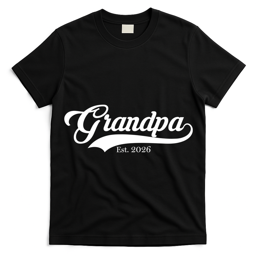 Varsity Style Grandpa EST 2026 T-Shirt
