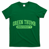 Varsity Style Green Thumb University T-Shirt - Green