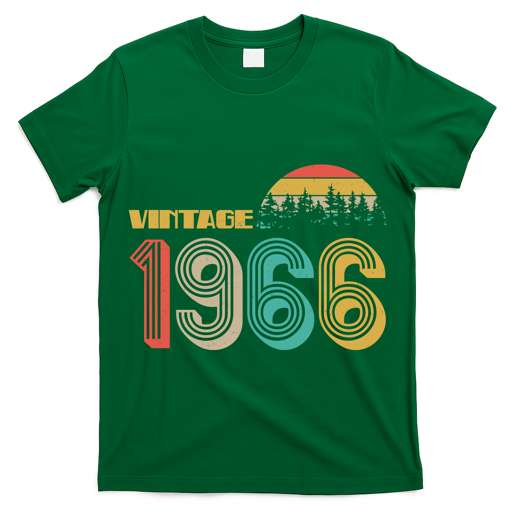 Vintage Sun Nature Wilderness 1966 60th Birthday T-Shirt