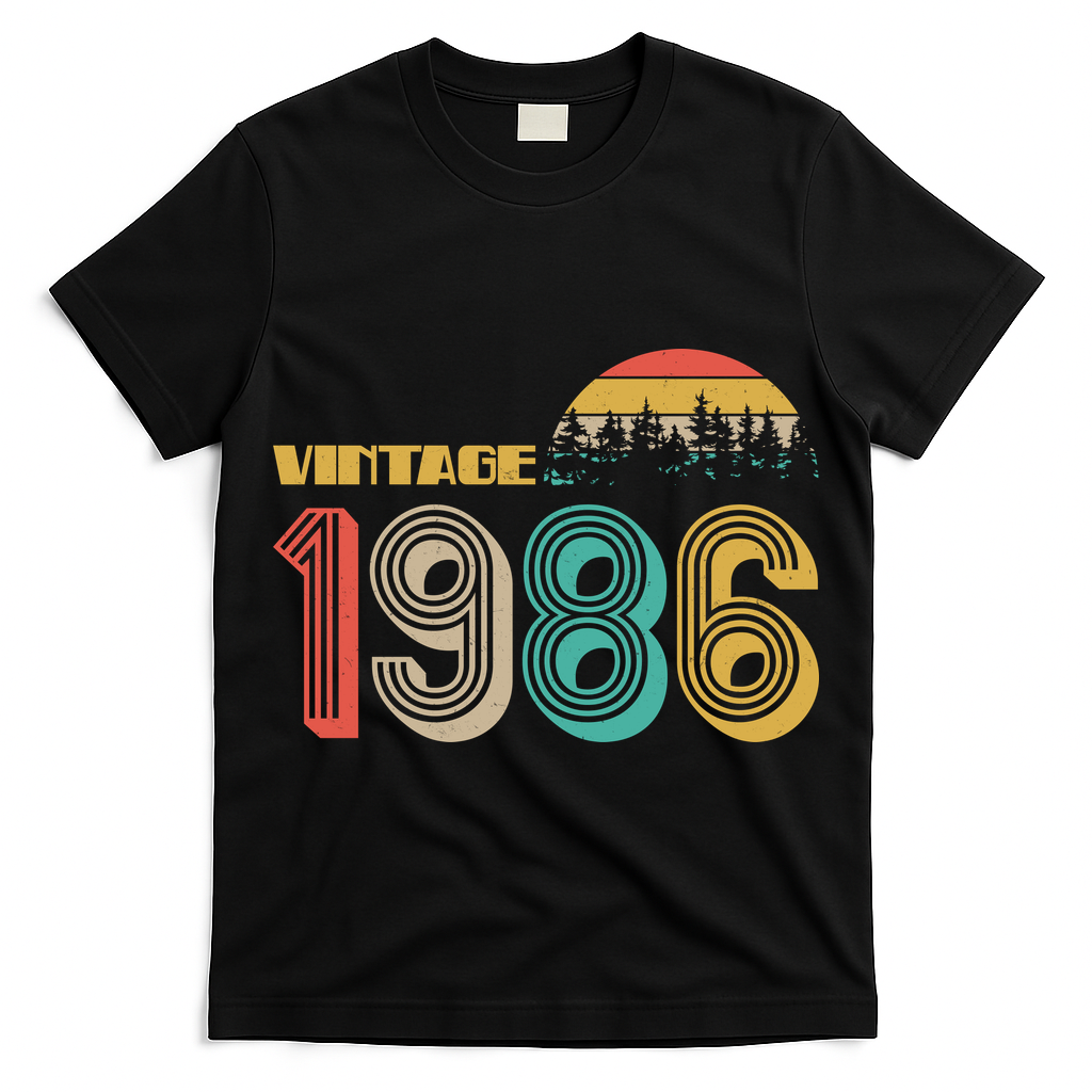 Vintage Sun Nature Wilderness 1986 40th Birthday T-Shirt