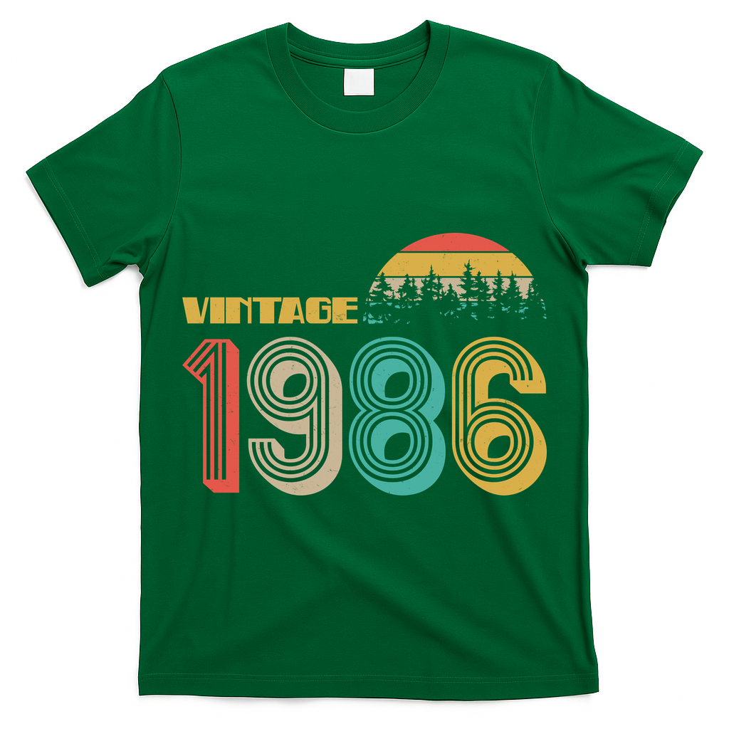 Vintage Sun Nature Wilderness 1986 40th Birthday T-Shirt