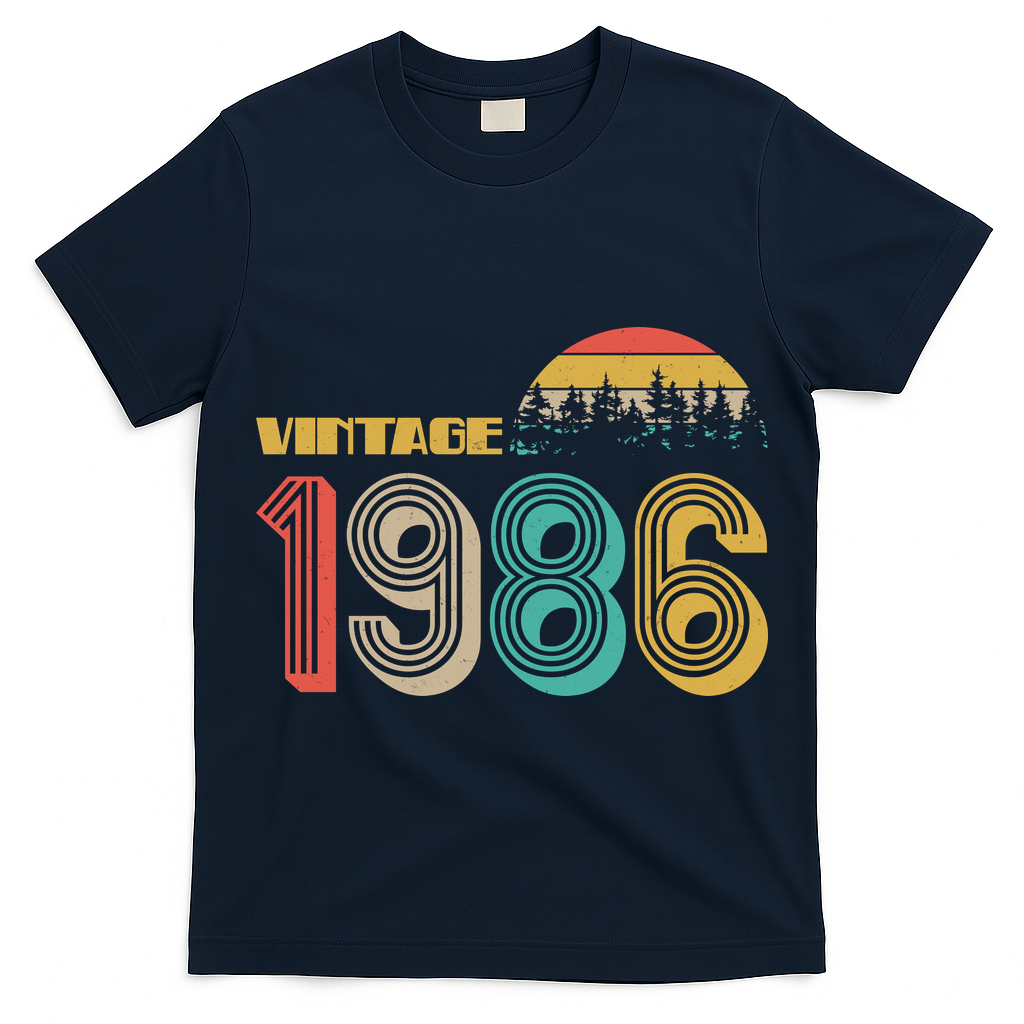 Vintage Sun Nature Wilderness 1986 40th Birthday T-Shirt
