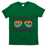 Vintage School's Out For Summer Retro Sunglasses T-Shirt - Green